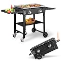Foldable Oil-sprayed Teppanyaki Gas Grill with Racks on Both Ends