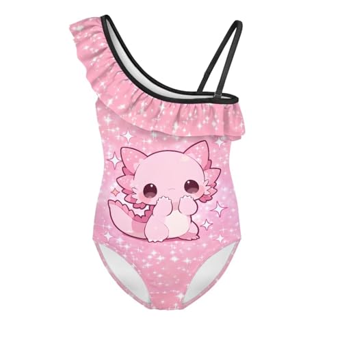 Image of Girls Swimsuit One Piece Ruffle Swimsuit Non-Slip Straps UPF 50+ for Girls Size 3-14 Years