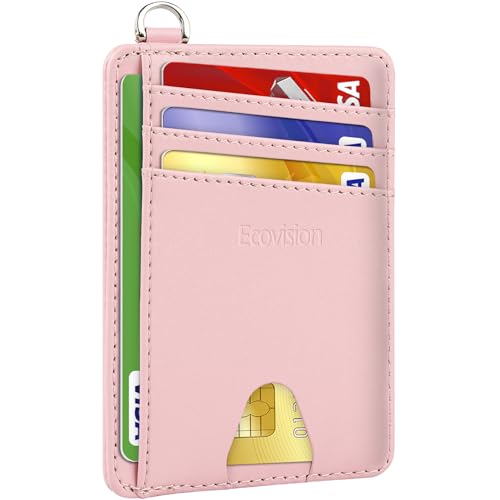 Image of Slim Minimalist Front Pocket Wallet, RFID Blocking Credit Card Holder Wallet with Detachable D-Shackle for Men Women