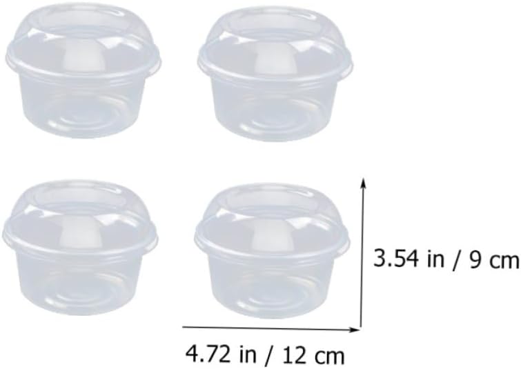 Dessert Packaging Boxes with Lid 360ml Dome Cupcake Storage Containers Food-grade Plastic Individual Cake Carrier for Bakery Takeout and Snack Storage