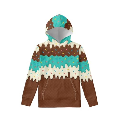 Image of Coloranimal Unisex Girls and Boys Long Sleeve Hoodies Hoody Athletic Pullover Sweatshirts Tops Age 6-16year