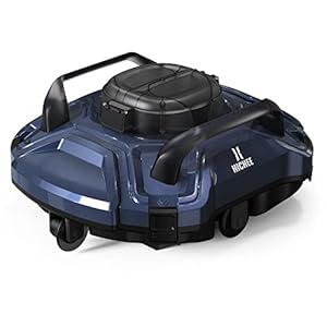 (2023 Model) HICHEE Cordless Robotic Pool Cleaner, Pool Vacuum Lasts Over 100 Mins, LED Indicator, Self-Parking, Ideal for Above/In-Ground Flat Pools up to 45 Feet – Blue