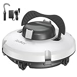 Redkey Upgrade S100 Robot Piscina, 200 Minuti di Pulizia, Supera 18° di Pendenza, Batteria a Doppia azionamento, Parcheggio Automatico, Robot Piscine Fuori Terra per Piscina da 120 m²