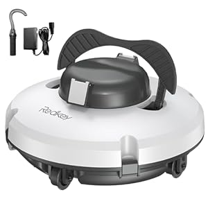 Redkey S100 Poolroboter Akku, Akkulaufzeit 130 Minuten,Max Steigung 18°,Selbstparkend, Automatische Poolreiniger Kabelloser, Poolreinigungsroboter,Geeignet für Flache Pools bis zu 100 m²