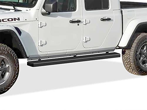 Estribos laterales de acero inoxidable negro para Jeep Gladiator miniatura 1