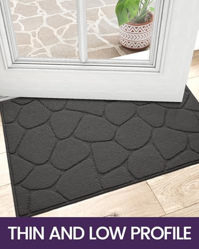 Paillasson d'entrée absorbant pour stopper la boue tapis grand format lavable anti-glisse - 5
