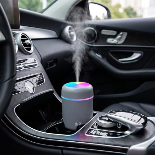 Image of Portable USB Mini Humidifier for room moisture | Cool Mist Aroma Diffuser | Quiet Ultrasonic Air Humidifier for Bedroom, Office, Car & Home | 300ml