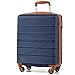 COOLIFE Cabin Suitcase, 55×40×20cm Cabin Luggage for Ryanair & Easyjet Hand Luggage with 4x360° Spinner Wheels, Adjustable Telescopic Handle & TSA Lock | Lightweight Carry On Suitcase