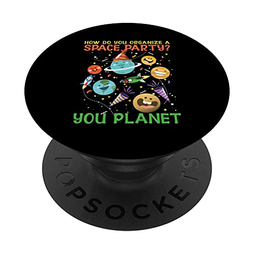 How Do You Organize A Space Party? You Planet PopSockets Swappable PopGrip, Black