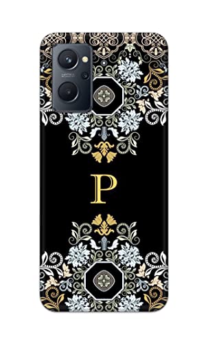 Image of Printed Hard Back Cover Case for Realme 9i 4G Back Cover (Alphabet P) -1803