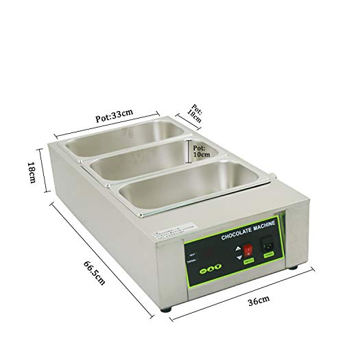 Fuente de chocolate eléctrica 3 tanques 26.45 lbs miniatura 2