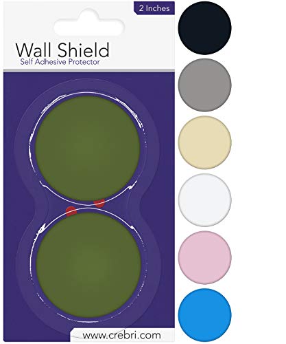 Silicone Wall Protectors From Door Knobs - Self Adhesive Round Plate - Door Bumper Pads - Rubber Door Handle Bumper Guard For Door Knob, Kitchen, Office (2Inch, Green) #TOP16