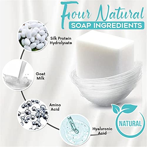 Silk Protein Skin Repair Soap for Tik Tok, Goats Milk Brushed Wire Mesh Oil Control Cleansing and Removal Soap, Skin… - Image 5