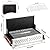 DNKMOR Portable Charcoal Grill, Tabletop Foldable Barbeque Grill, Stainless Steel Notebook Grill, Small BBQ Grill for Outdoor Cooking Backyard Camping Traveling Picnics Beach