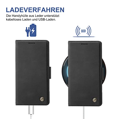Giyer Handyhülle für iPhone 11 Hülle mit Schutzfolie, Standfunktion Kartenfach Wallet Premium Leder Schutzhülle für iPhone 11 5G 6.1 Zoll… – Ansicht 6