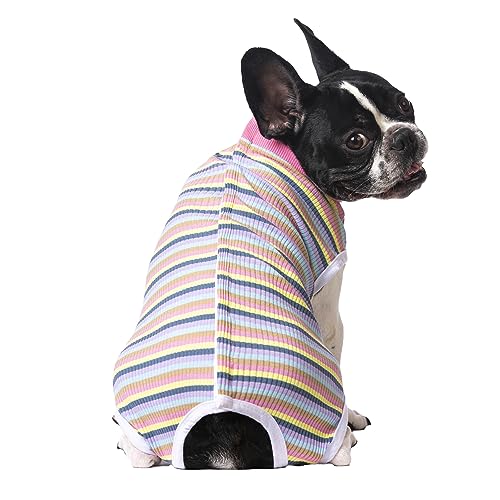 Image of 2 Packs Pet Dog Recovery Onesie Suit for Dogs Cats After Surgery,Dog Abdominal Wounds Bandages Cone E-Collar Alternative. (Navy, XS)