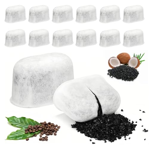 Euablfo 12 Pièces Cartouches Filtrantes à Eau, Filtres à Charbon Actif, Cartouches De Rechange en Charbon Actif Issues De Coques De Noix De Coco, Pour...