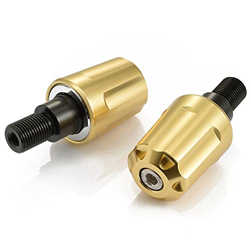 デイトナ バイク用 バーエンド アルミビレット ヤマハ M16タイプ ヘビーウェイト リボルバー シャンパンゴールド MT-10 XSR900 など 17261