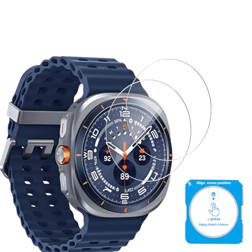 Jaavkkma 2 Stück Schutzfolie für Samsung Galaxy Watch 8 44mm Panzerglas, Härte 9H/Bläschenfrei Schutzglas, Displayschutz...