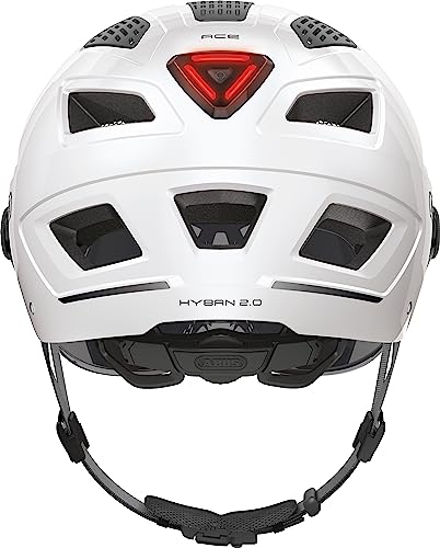 Fahrradhelm mit Visier ABUS 86998 in Weiß für urbane Radfahrer