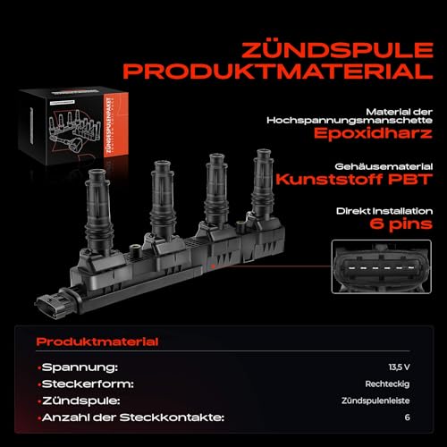 Zündspule für Agila A H00 Astra G Corsa C Corsa B Agila I Astra IV Corsa I Corsavan II 1998-2004 1208012