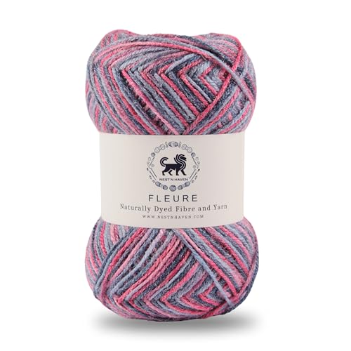 Image of Nestnhaven Acrowools Fleure Hand Knitting and Crochet Yarn. Pack of 1 Ball - 100gms. Shade no - NNHF (Multicolor15) | (900 Gm)