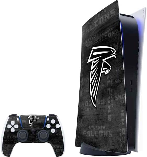 Skinit Decal Gaming Skin Compatible with PS5 Bundle - Officially Licensed NFL Atlanta Falcons Large Logo Design