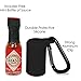 Tabasco Sauce Keychain - Includes Mini Bottle of Hot Sauce.(1 Pack, Black)