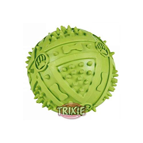 TRIXIE Ball - robustes Hundespielzeug aus Gummi zum Apportieren - ø 6 cm, Hundeball mit Sound - 34841