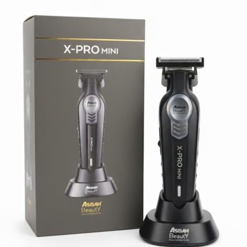 Image of ASBAH Professional X-Pro Mini Hair Clipper - High Efficiency, 3 Guide Combs, Carbon-Treated Precision Blades, Super Silent, Lithium Battery, One-Year Warranty, Lifetime Repairs & Service