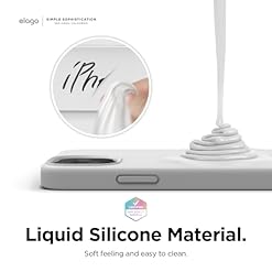 Elago Liquid Silicone Protective Case Compatible with iPhone 12 Mini 54 Premium Silicone Full Case Protection 3 Layer Structure White