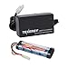 Tenergy Airsoft Battery High Capacity 9.6V 1600mAh NiMH Flat Battery Pack w/Mini Tamiya Connector for Airsoft Gun + 8.4V-9.6V NiMH Battery Charger w/ Mini Tamiya Connector and Standard Tamiya Adaptor