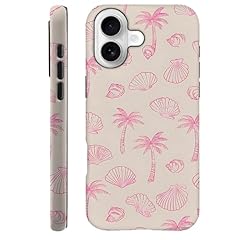 Pink Seashells Palm Trees Beach