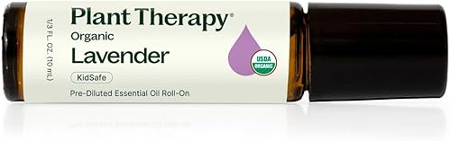 Plant Therapy Aceite esencial de lavanda orgánico 100% puro, prediluido en roll-on, aromaterapia natural, grado terapéutico, 0.3 fl oz (13 oz)