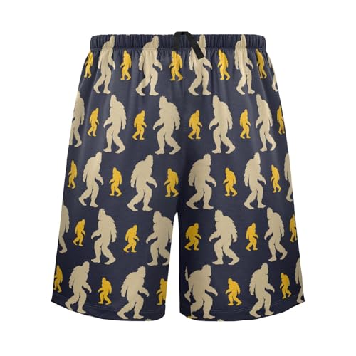 Men's Pajama Shorts Soft Comfy Casual Sleep Lounge Pj Bottom with Drawstring & Pockets2