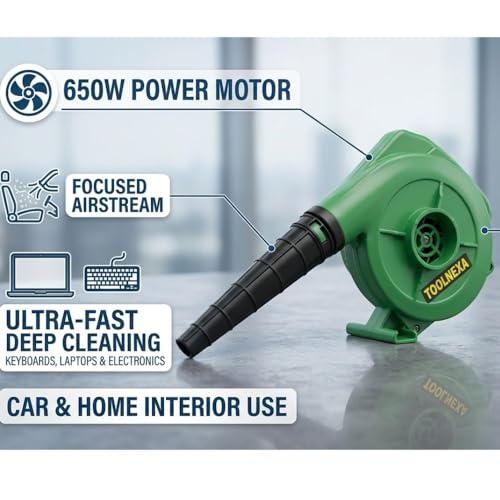 Image of Toolnexa Air Blower Machine 650W Electric | PC & Computer Cleaning Blower | Car Cleaning & Home Dust Cleaner