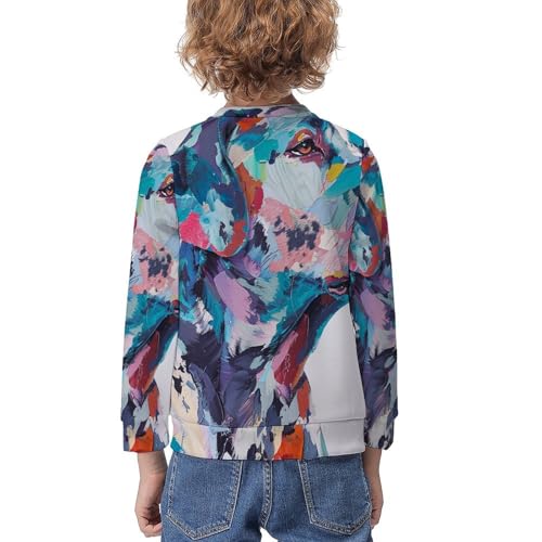 Great Dane Color DogChildren's Casual Pullover Sweatshirt Loose Fit8-10Y2