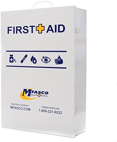- 4 Shelf Empty Industrial First Aid Box With First Aid Logo