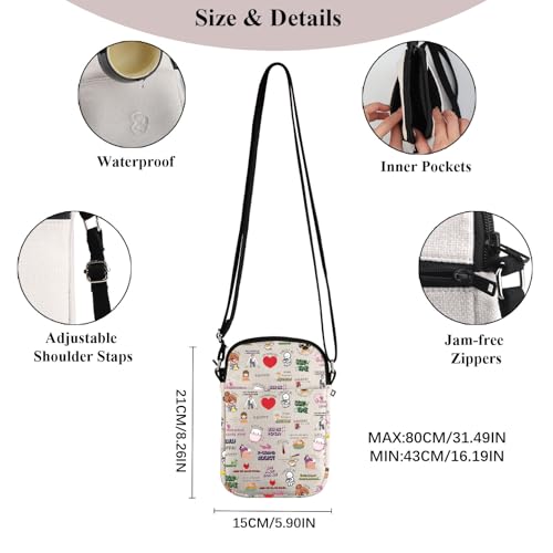 PWHAOO Korean Drama Lover Gift K Kdrama Quotes Crossbody Bag K Drama Mom Travel Bag Korean Drama Addict Gift2