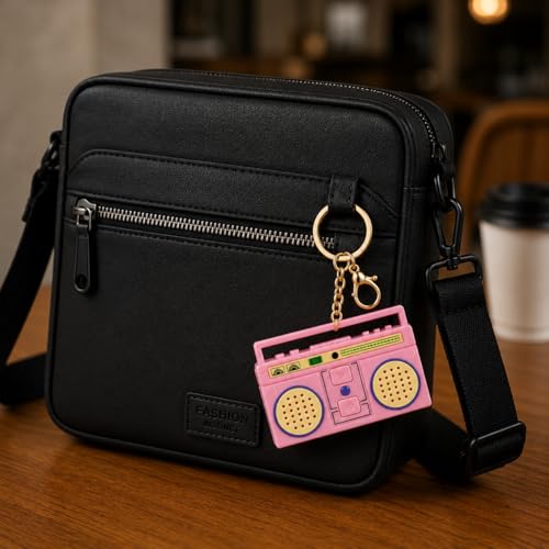 Image of SMARTNET Retro Radio Recording Key Chain Voice Recorder | Record Voice & Play | Sound Recorder with Playback Toy | Voice Message Gadget for Gifts Memories & Fun