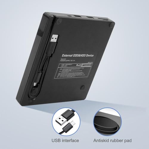 Unidad óptica externa USB 2 en 1 con lector y grabadora miniatura 4