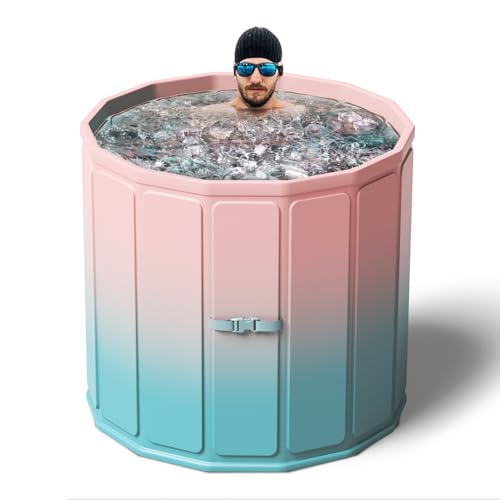 Binecer Portable Foldable Ice Bath Tub, Large Size 77 Gal, Fast Muscle Recovery, Home Outdoors Gyms, Quick Opening without Installation, No Water Leakage (Ice/Hot Universal) by Binecer - Used condition - US$21.52