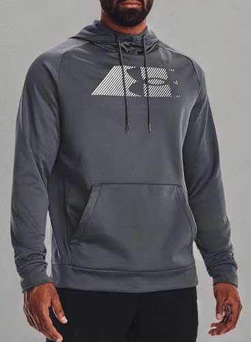 Under Armour Men's Armour Fleece Graphic Hoodie Pullover 1373404 (US, Alpha, X-Large, Regular, Regular, Pitch Gray/Halo Gray - 012)4