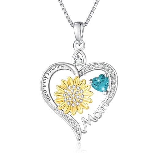 HeartMelody �Ђ܂�� �n�[�g�l�b�N���X �����p You Are My Sunshine 18K �z���C�g�S�[���h���b�L �a���΃l�b�N���X �Ђ܂�� ����W���G���[ �a���� �N���X�}�X �M�t�g ���� �}�} �ޏ�, Suitable for mos