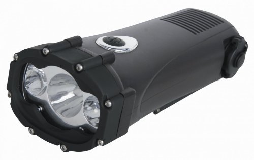 Dynamo-Taschenlampe POWERplus Shark mit wasserdichtem Gehäuse