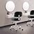 CoVibrant Lockable Stool with Back and Foot Rest Ergonomic Rolling Hydraulic Adjustable Stool for Doctor Esthetician Artist Home Small Office Desk