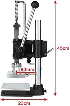 220V Hot Foil Stamping Machine Manual Bronzing Machine for Leather and Wood Branding Embossing Heat Press Machine (Hot Press Board:10x13cm)
