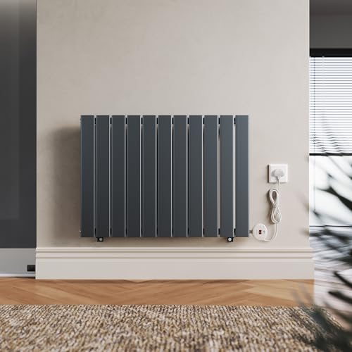 ELEGANT 800W Smart Electric Radiator Heater with WiFi Control Energy-Efficient Wall-Mounted Panel Heater for Home & Office UK Plug CE/UKCA Certified Anthracite 600x832mm