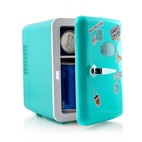 Canal Toys- Mini Nevera Mixta azul-INF037-Creator, sólido, Color Verde Azulado, 4 L (INF 037)