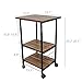 Table Top,3-Tier Printer Table AV Cart,Height Adjustable 19X16X30